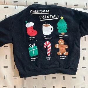 ZARA Toddler Christmas Essentials Black Sweatshirt